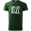 Volleyball nápis - Klasické pánske tričko vyššej gramáže - 4XL ( Fľaškovozelená )