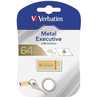 VERBATIM Store 'n' Go Metal Executive 64GB USB 3.0 zlatá 99106