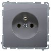 Zásuvka 2P+T/16A/250V (SS) strieb. mat.metal. SIMON Basic (simon)