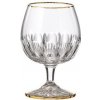Bohemia Crystal ručne brúsené poháre na brandy Daisy Line Gold set po 2 x 150 ml