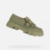 Light green women's moccasins Geox Vilde - Women's kaki 40 GEOX 8056206026216