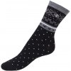 Dámske merino ponožky s folklórnym vzorom čierne INGVILD SAFA Veľkosť: 36-40
