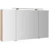 Sapho MIRRÓ galérka s LED osvetlením, 3x dvierka, 120x70x16cm, brest Bardini MC121-0013
