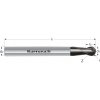 Karnasch 3064781200 | Tvrdokovová 3D rádiusová fréza, povlakovaná 12,0/6,0x12,0-73x12 mm, Z=2