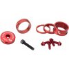 Sada viečka a podložiek predstavca WOLF TOOTH ANODIZED COLOR KIT červená