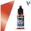 VALLEJO TRUE METALLIC 77.125 Oranžová metalická akrylová airbrush farba 18 ml (VALLEJO 77.125 TRUE METALLIC METAL BASE FORGED RED / ROJO FORJADO / 18ml / 0.6 fl.oz.)