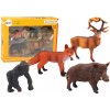 LEAN TOYS Sada figúrok – Lesné zvieratká, 4 kusy