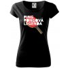Ping Pongová legenda - Dámske tričko Pure - L ( Čierna )