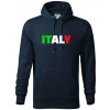 Italy Nápis - Mikina pánska Cape s kapucňou - L ( Tmavomodrá (veľmi tmavá - skoro čierna) )