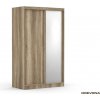Drevona, Skriňa REA ATLANTA 1, dub canyon (REA ATLANTA 1 2-dverová skriňa s posúvnymi dverami a zrkadlom 120cm)