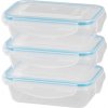 Dóza MagicHome Lunchbox set YH375, obdĺžniková, sada 3 ks, 400 ml, 162x111x51 mm