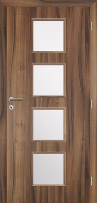 Solodoor Interiérové dvere Zenit XXIII presklené, 80 P, fólia orech