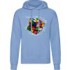 Rubikova kocka 3 mikina Pánske XXL Sky blue