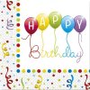 Procos Servítky papierové Happy Birthday Streamers 33x33 cm, 20 ks