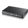 Zyxel GS1900-24E 24-port Desktop Gigabit Web Smart switch: 24x Gigabit metal, IPv6, 802.3az (Green), fanless, rack kit GS1900-24E-EU0103F