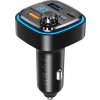 Nabíjačka do auta / FM vysielač XO BCC08 USB x2, USB-C, MP3, Bluetooth 5.0 (čierna)