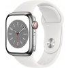 Apple Apple Watch Series 8 GPS + Cellular 41mm Silver Steel, White Sport