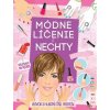 Módne líčenie a nechty s nálepkami na nechty
