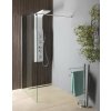 Aqualine WALK-IN stena na inštaláciu na múr so vzperou, jednodielna, 1000 mm, sklo číre WI101