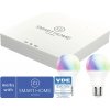 Štartovacia sada osvetlenia SMART HOME by hornbach V2 vrátane gateway a 2x žiarovka Flair Viyu E27 RGB
