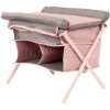 Götz detská postieľka a prebaľovací pult pre bábiky ružovo-sivá