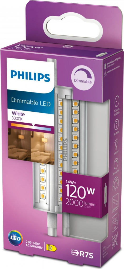 Philips žárovka LED 120W R7S 118mm WH D SRT4