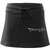 Jazvečík kreslený športová sukne two in one čierna