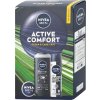 Nivea Men Active Clean sprchový gél pre mužov 250 ml + Invisible Black & White antiperspirant v spreji pre mužov 150 ml + Original krém pre mužov 30 ml kozmetická sada