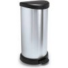 Curver odpakový koš, DECO BIN, stříbrný, 40l