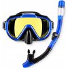 Detská potápačská maska, okuliare, so šnorchlom Tsunami Potápačská maska a šnorchel so šnorchlom TSUNAMI modrá