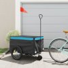 vidaXL Vozík za bicykel, čierno modrý 45 kg, železo 94114