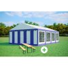 Párty stan 5x8m PREMIUM SET - stan + pivné sety farba Modrobiela