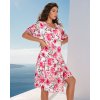 Resti Women's floral oversize midi dress biela | ružová | fuchsiová UNIV Resti 5905350767038
