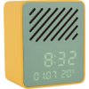 Budík s Bluetooth reproduktorom Funky Vibes, žltozelený