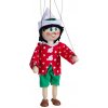 Drevená marioneta Pinocchio červený, 20 cm