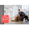 DogSpace Charlie extra vysoká predlžovacia brána 62-107cm, skrutkovacia, kov biela