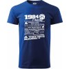 1984 v kocke - Klasické pánske tričko vyššej gramáže - XS ( Kráľovská modrá )
