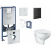 Grohe Rapid SLX Set predstenovej inštalácie, klozetu, dosky SoftClose, tlačidla Even a súpravy na vhadzovanie tabliet, phantom black SANI11BB5125-GR