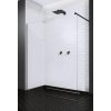 RADAWAY MODO X BLACK II 160cm pevná sprchová stena / walk-in kút, profil čierny, sklo číre, 389364-54-01