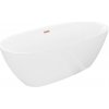 Mexen Luvo Slim voľne stojaca vaňa 170 x 75 cm, biela, prepad gun gray brúsený - 52801707500-66
