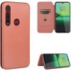 Peňaženkové puzdro na Motorola Moto G8 Play - Hnedá