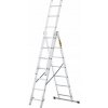 DRABEST Hliníkový rebrík 3x7 priečok trojdielny DRABEST DW3-7 BASIC