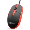 C-TECH myš WM-10, USB, 1200 DPI, červená