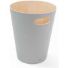 Svetlosivý drevený odpadkový kôš 7,5 l Woodrow – Umbra
