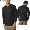 Fox tričko Grunt Work Thermal Henley dlhý rukáv, čierna, XL