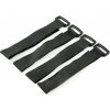 SWORKz čierne pásky na suchý zips na upevnenie LiPo sady, 4 ks.