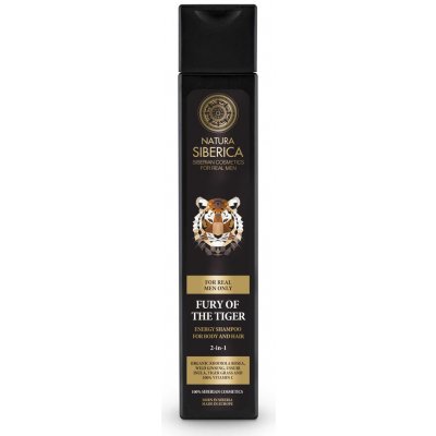 Natura Siberica for MEN: Energizujúci šampón pre telo a vlasy "Zúrivosť tigra" 250ml