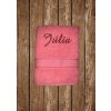 Vyšívaná osuška s menom Júlia Farba osušky: Mentol, Farba výšivky: Žltá