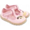 Befado detské papuče na suchý zips ružové, veľkosť 23