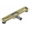 Mexen Flat nerezový sprchový žľab 50 cm - telo žľabu bez krytu, zlatá, 1515050
